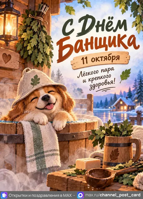 С Днём Банщика — открытка «День банщика»