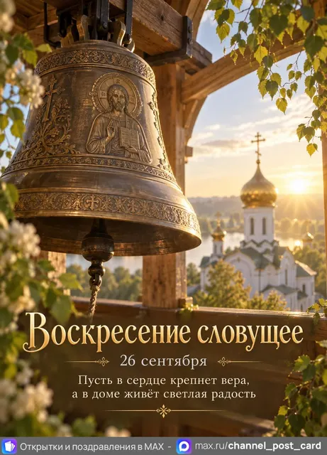 Открытка «Воскресение словущее»