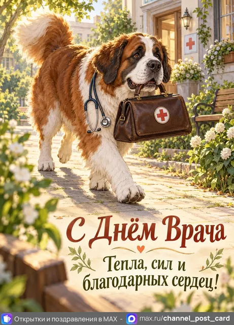 С Днём Врача — открытка «День врача»