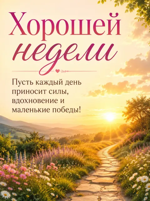 Открытка «Хорошей недели»