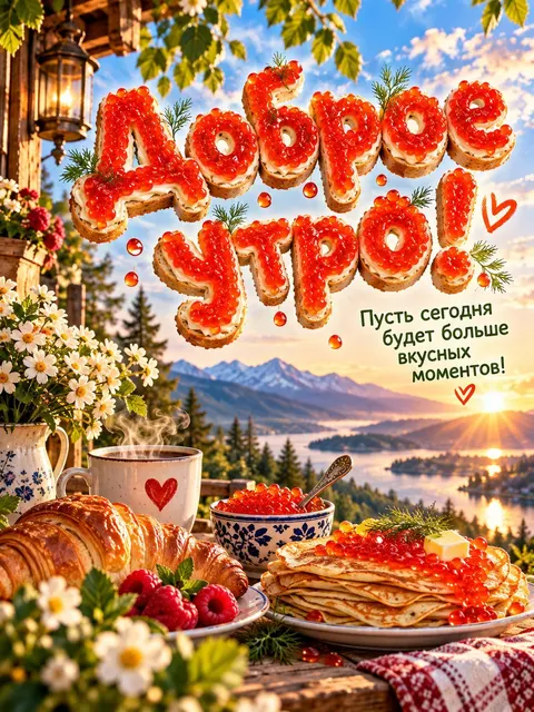 Открытка «Доброе утро»
