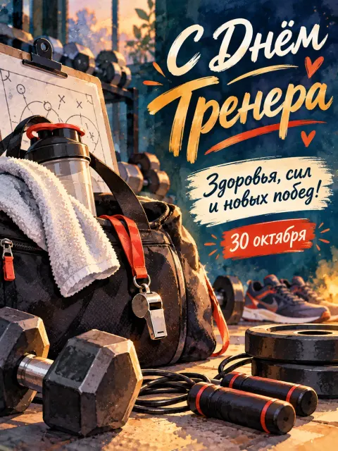 С Днём Тренера — открытка «День тренера»