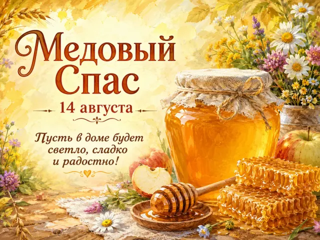 Открытка «Медовый спас»