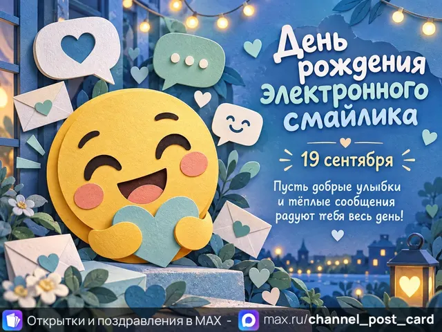 Открытка «День электронного смайлика»
