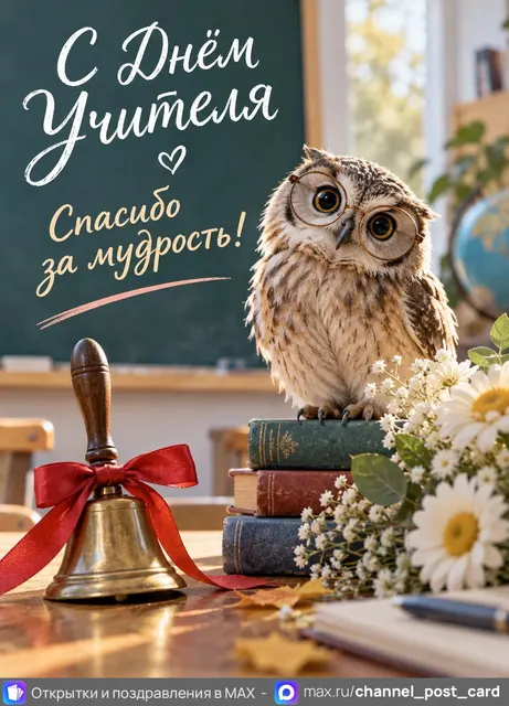 С Днём Учителя — открытка «День учителя»