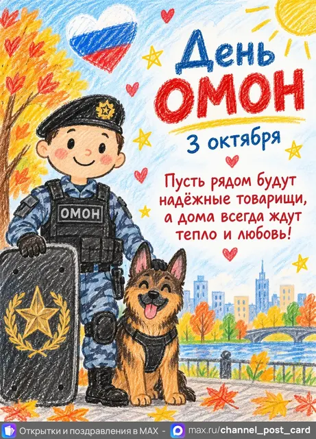 С Днём ОМОН — открытка «День ОМОН»