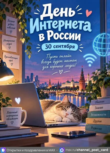 Открытка «День Интернета в России»