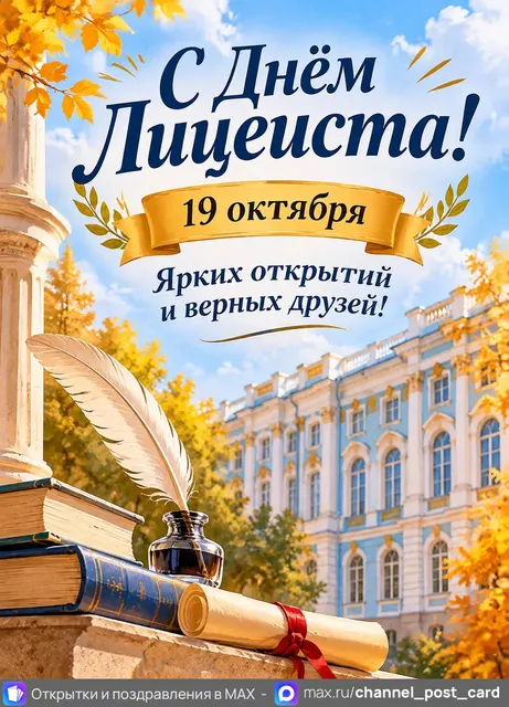 С Днём Лицеиста — открытка «День лицеиста»