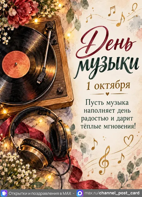 С Днём Музыки — открытка «День музыки»