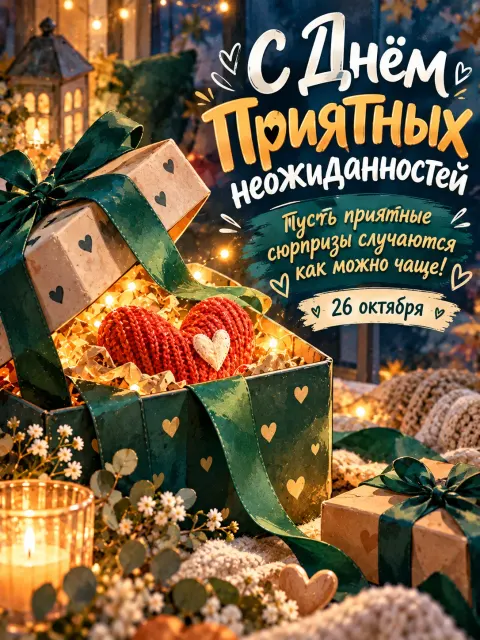 С Днём приятных неожиданностей — открытка «День приятных неожиданностей»