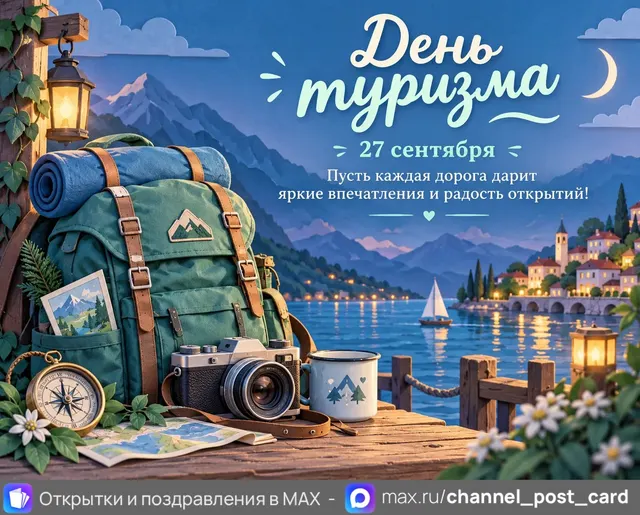 С Международным Днём Туризма — открытка «День туризма»