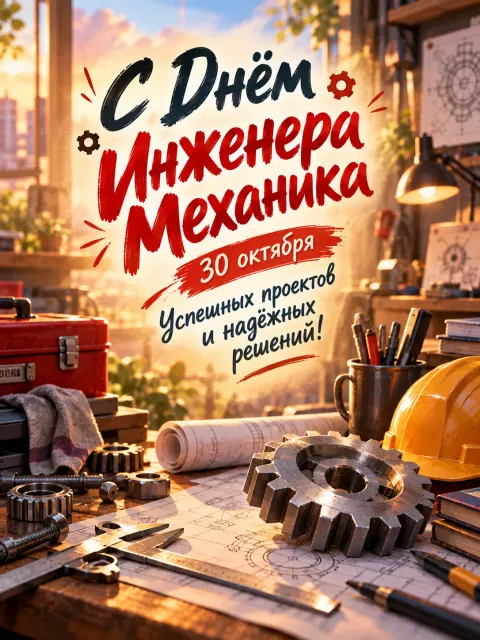 С Днём Инженера Механика — открытка «День инженера-механика»
