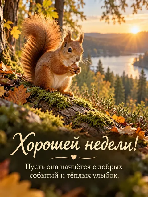 Открытка «Хорошей недели»