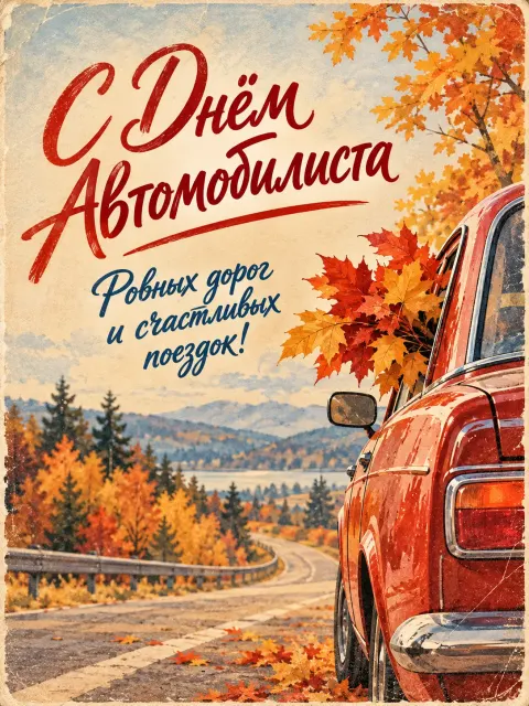 С Днем Автомобилиста — открытка «День автомобилиста»