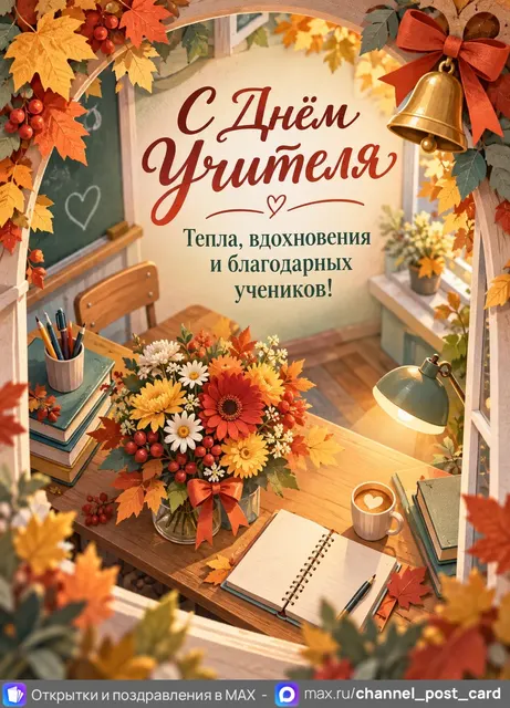 С Днём Учителя — открытка «День учителя»