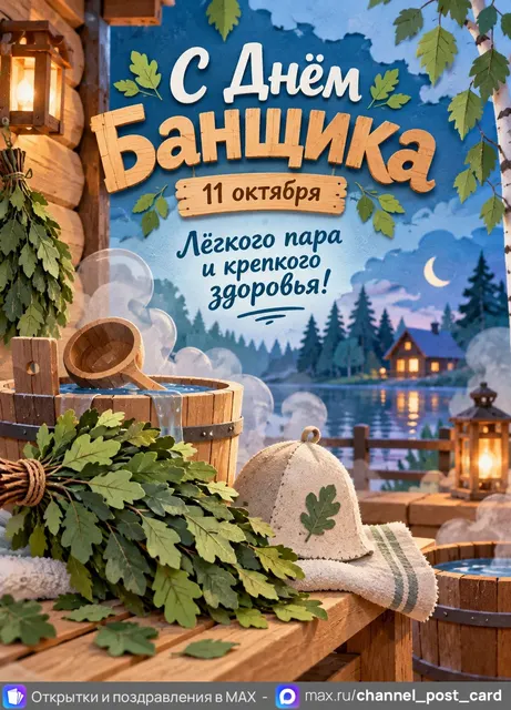 С Днём Банщика — открытка «День банщика»