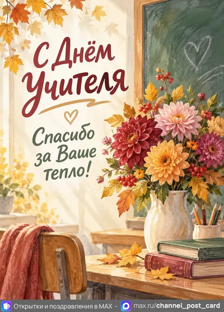 С Днём Учителя — открытка «День учителя»