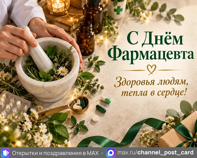 Открытка «С Днём фармацевта»