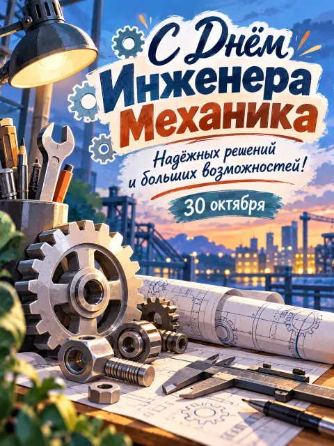 С Днём Инженера Механика — открытка «День инженера-механика»