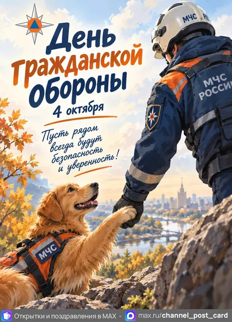 С Днем Гражданской обороны — открытка «День гражданской обороны»