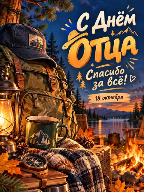 С Днем отца — открытка «День отца»