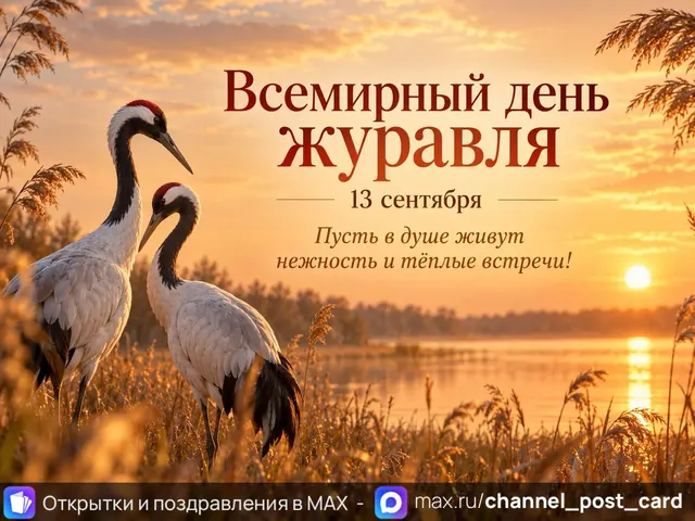 Открытка «Всемирный день журавля»