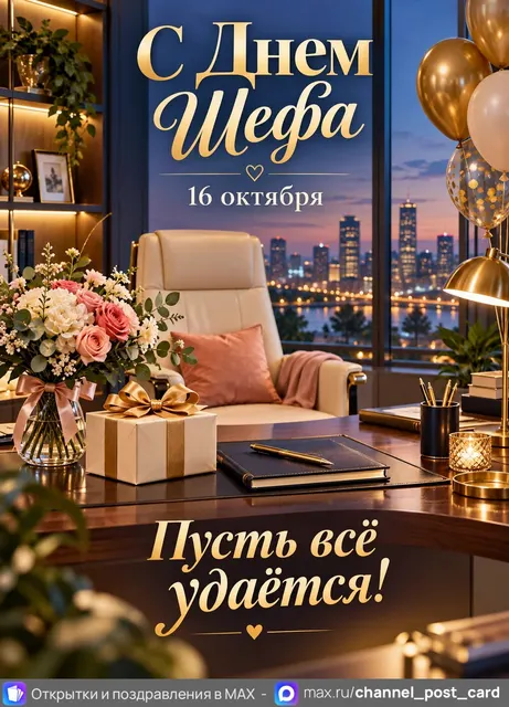 С Днем Шефа — открытка «День шефа»