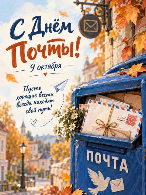 С Днем Почты — открытка «Всемирный день почты»