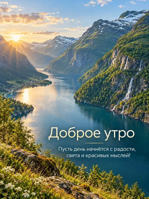 Открытка «Доброе утро»