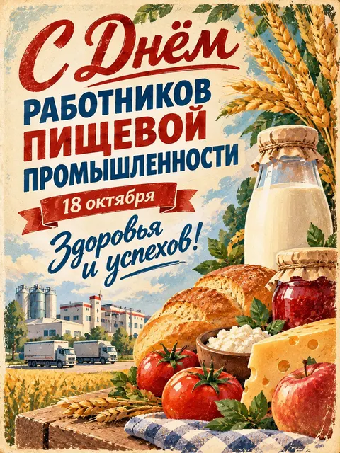 С Днем работников пищевой промышленности — открытка «День работников пищевой промышленности»