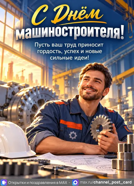 С Днём Машиностроителя — открытка «День машиностроителя»