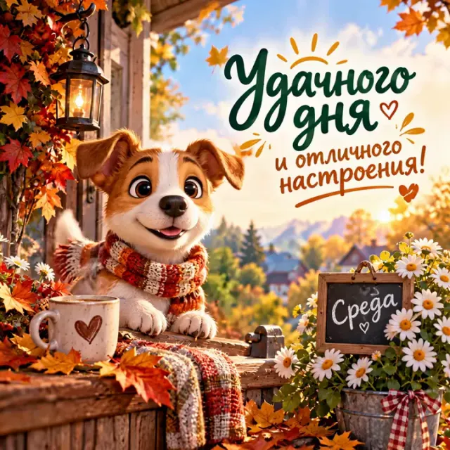 Отличного дня среда — открытка «Хорошего дня»