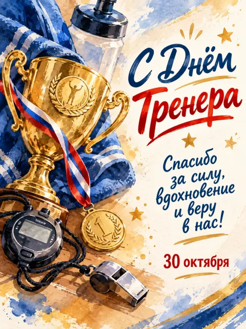 С Днём Тренера — открытка «День тренера»