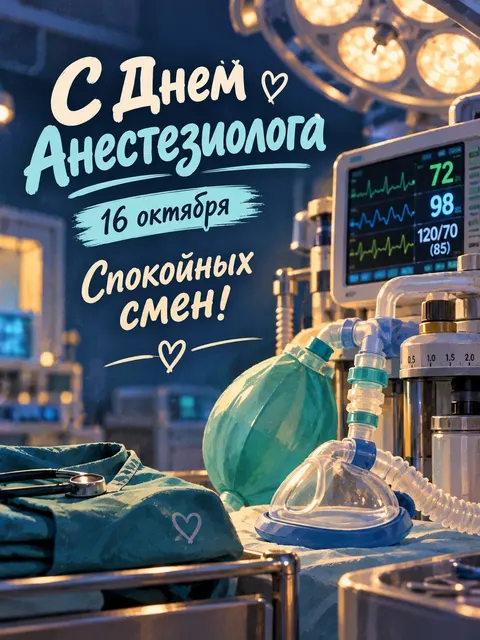 С Днем Анестезиолога — открытка «День анестезиолога»