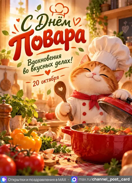 С Днём Повара — открытка «День повара»