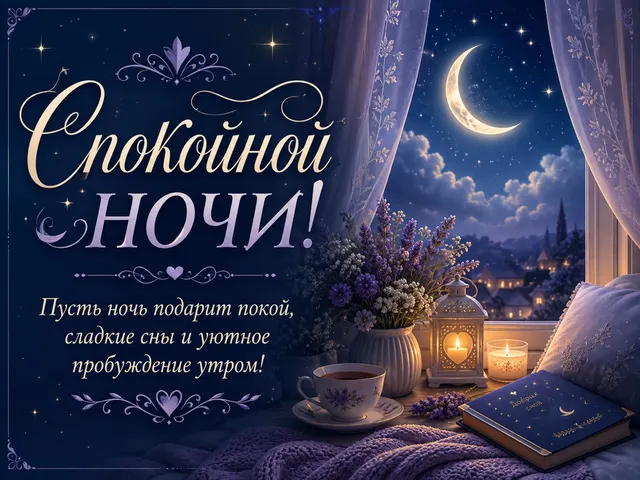 Открытка «Лунная ночь»