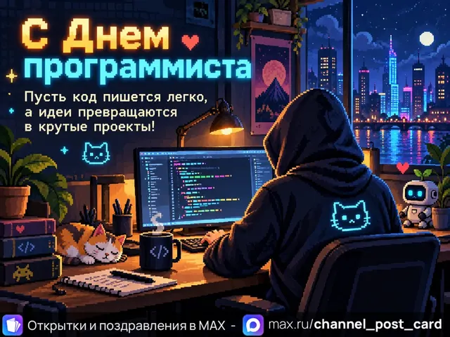 С Днем Программиста — открытка «День программиста»