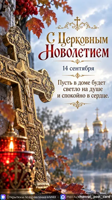 Открытка «С Церковным Новолетием»