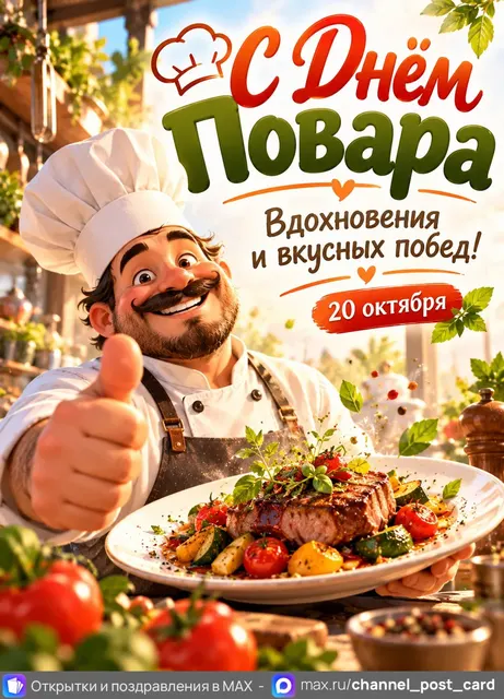 С Днём Повара — открытка «День повара»
