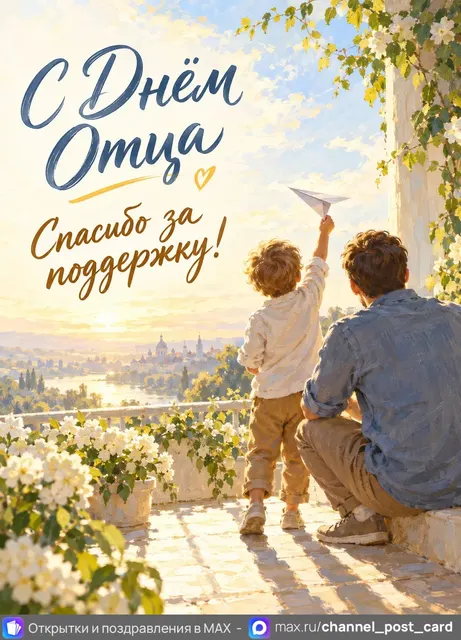 С Днём Отца — открытка «День отца»