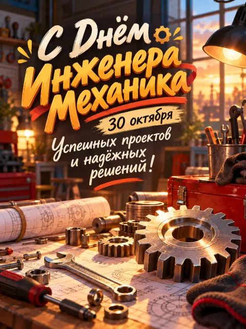 С Днём Инженера Механика — открытка «День инженера-механика»