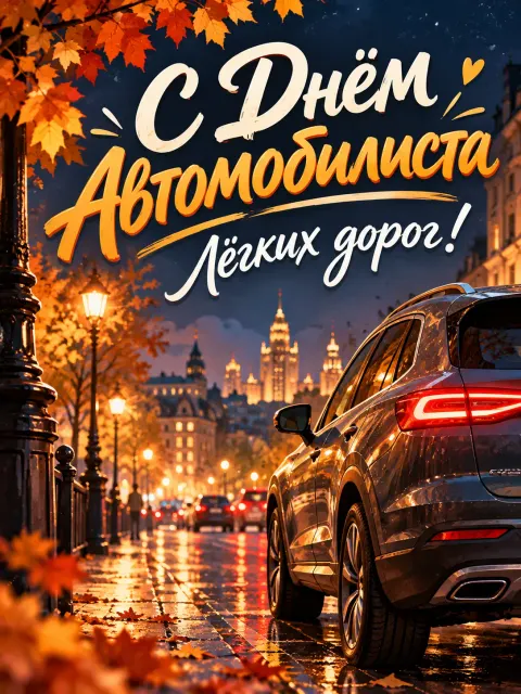 С Днем Автомобилиста — открытка «День автомобилиста»
