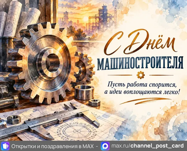С Днём Машиностроителя — открытка «День машиностроителя»