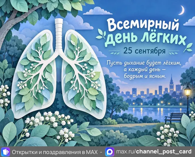 Открытка «С Всемирным днем легких»