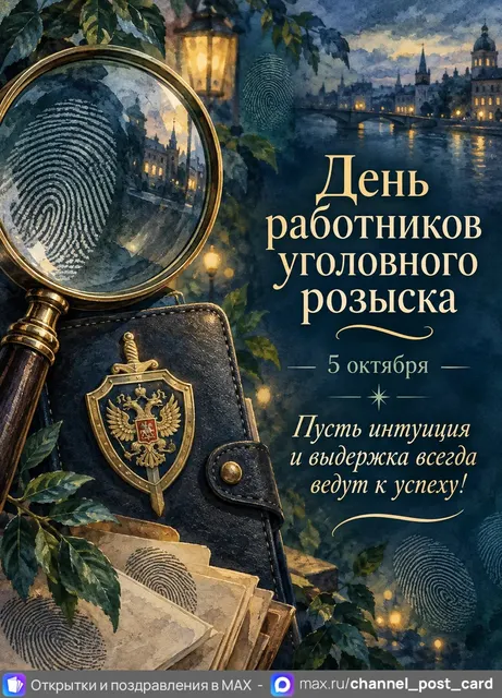 С Днём Работников уголовного розыска — открытка «День работников уголовного розыска»