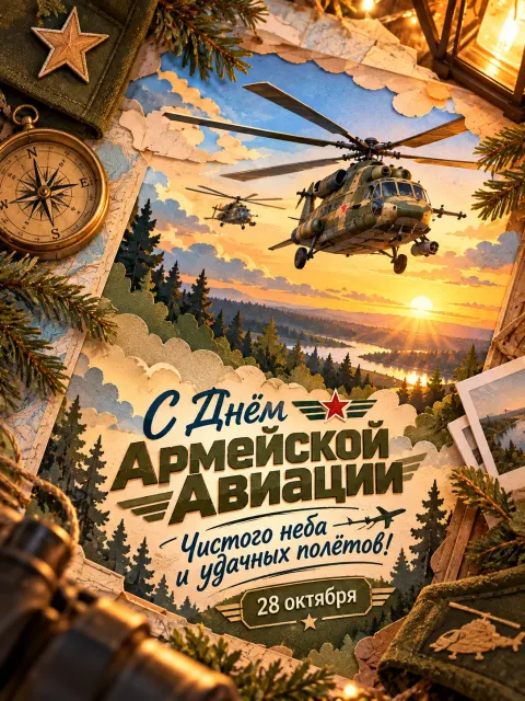 С Днём Армейской Авиации — открытка «День армейской авиации»