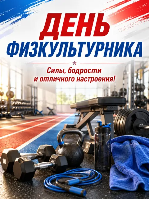 Открытка «День Физкультурника»