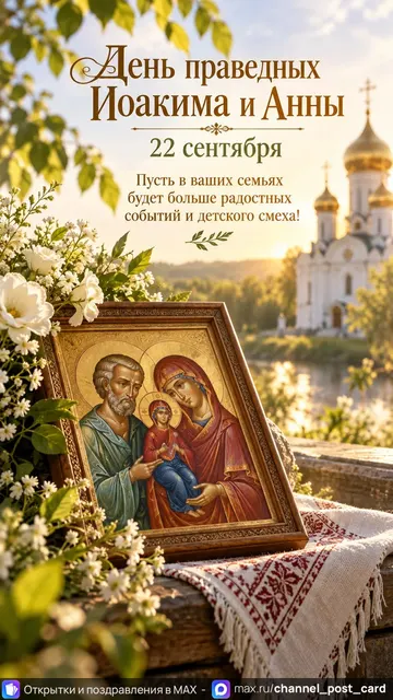 Открытка «День праведных Иоакима и Анны»
