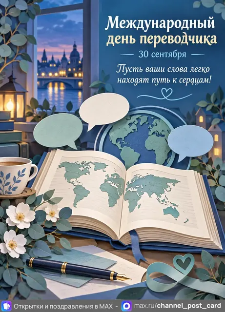 С Днем переводчика — открытка «Международный день переводчика»