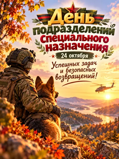 Открытка «День подразделений специального назначения»